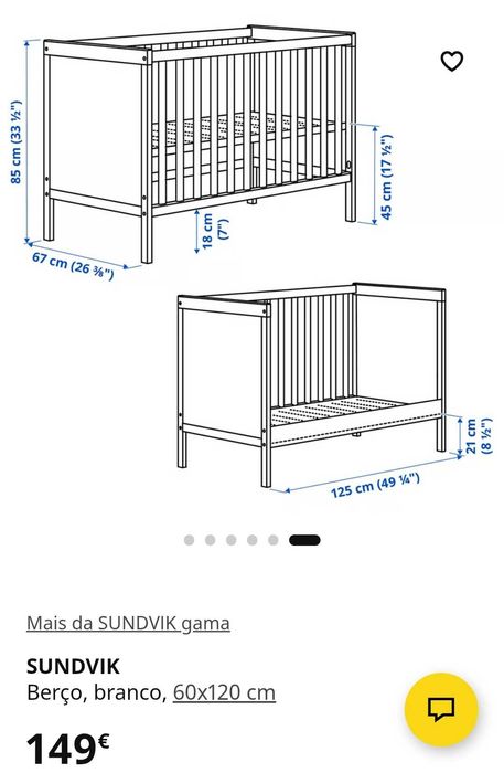 Berço branco IKA