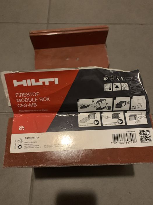 Hilti Modul box firestop CFS-MB z wypelnieniem
