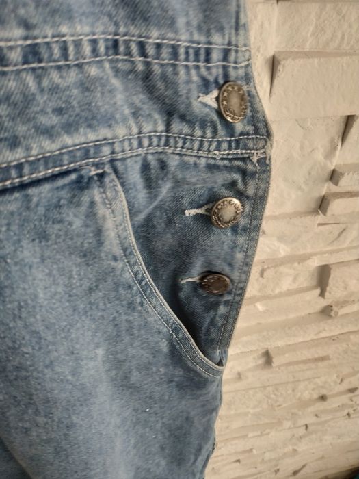 Spódnica z jeansu na  szelkach 44