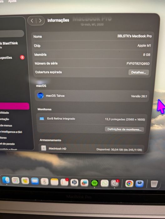 MacBook Pro 13” M1 (2020) | Caixa + Excelente estado