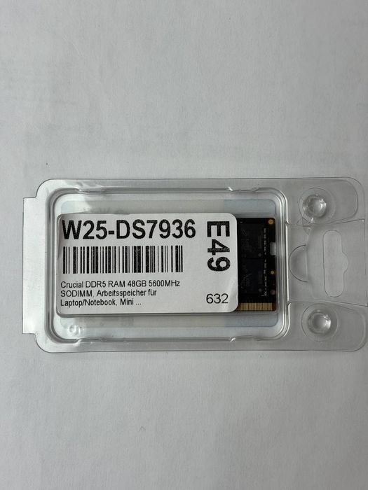 Оперативна пам'ять Crucial DDR5 SO-DIMM 48GB 5600MHz CL46