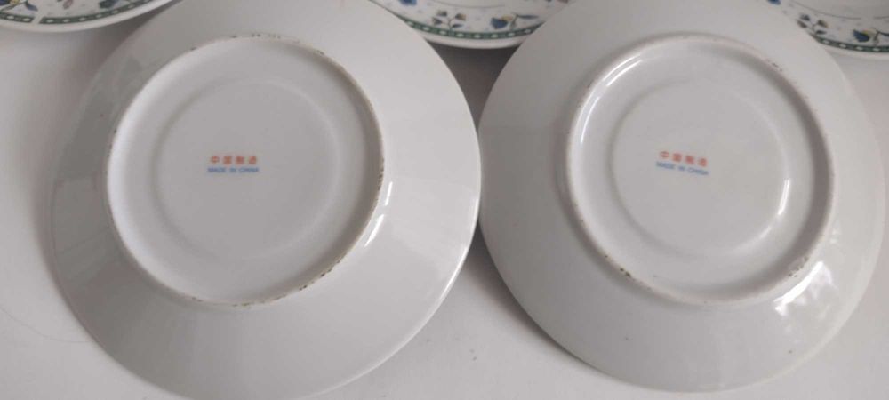 PRL- Spodki pod Filiżanki Porcelana chińska - kpl 5 szt