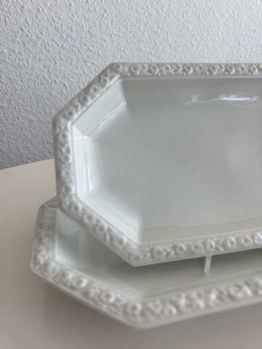 Zestaw dwóch  półmisków Rosenthal Maria Biała
