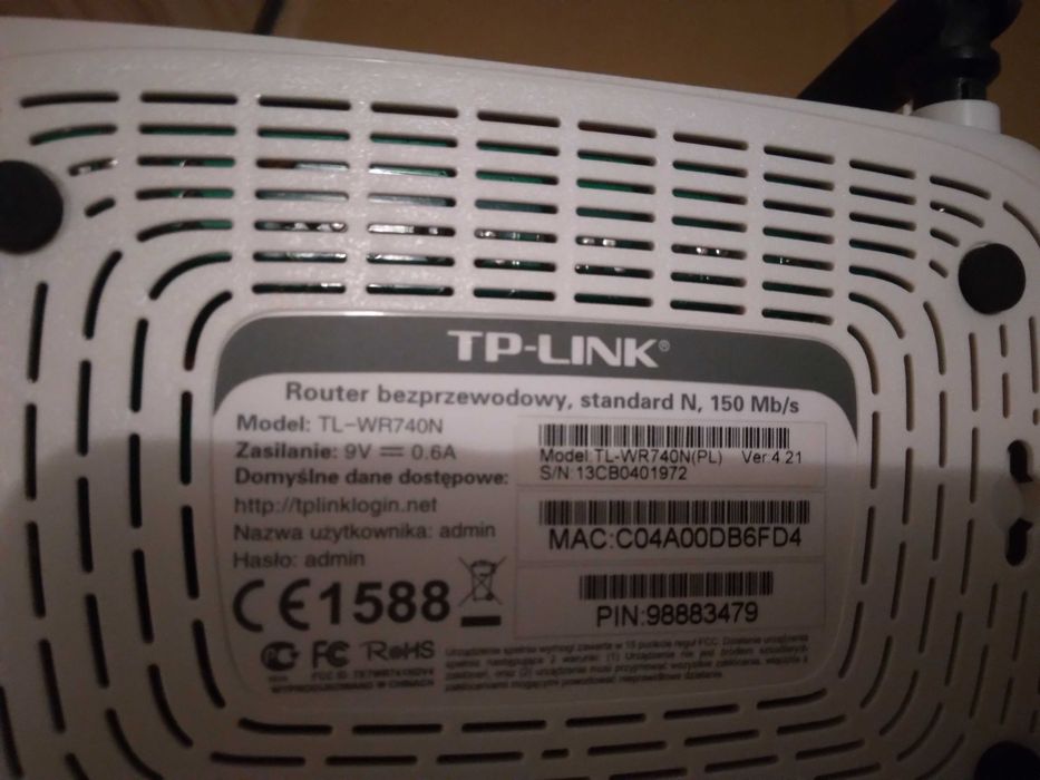 Router bezprzewodowy TP-link TL-WR841N