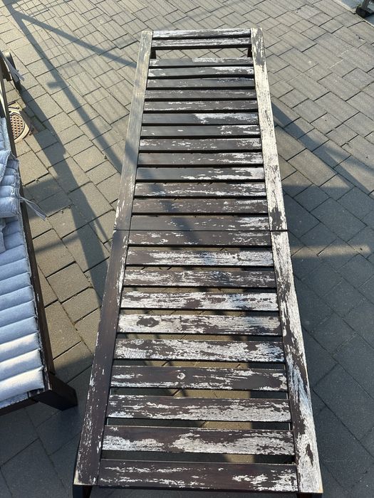 Leżaki/łóżka ogrodowe na kółkach 2 sztuki Ikea GRATIS 2 poduszki