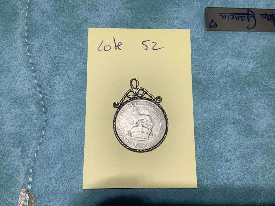ONE Shilling Prata KING GEORGE V  1920  Inglaterra  Reino Unido