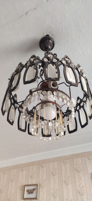Вінтаж раритет люстра світильник лампа кришталева старовинна