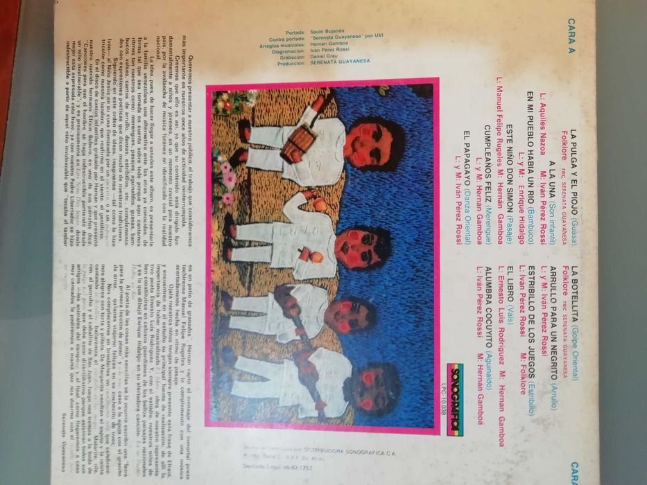 Serenata Guayamesa 	Vinil	Musica infantil Venezuelana - América do Sul