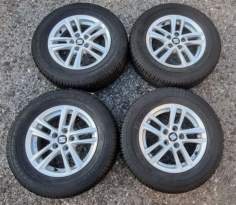 4x koła opony felgi zima Seat Ibiza Mii Arona VW Audi Skoda Semperit Master Grip 2 185/70/14 185/70R145/70 5x100