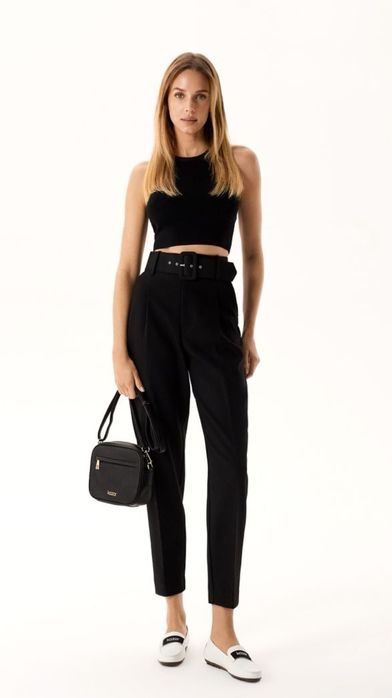 Billie KAZAR skórzana torebka listonoszka srebrne okucia