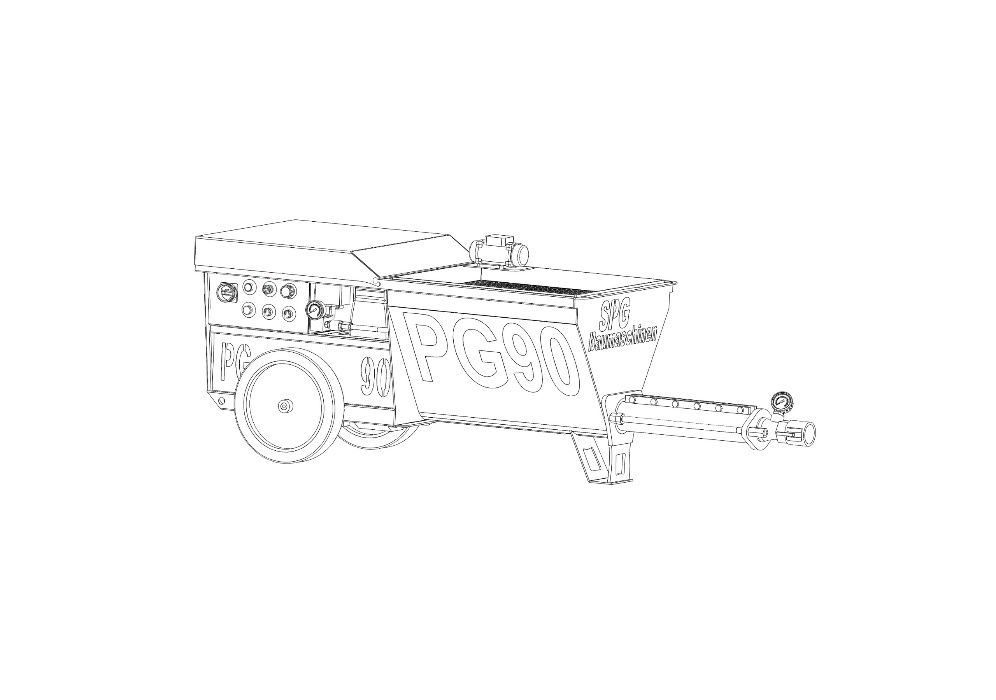 Pompa betonu torkretnica SPCC natrysk betonu PG90