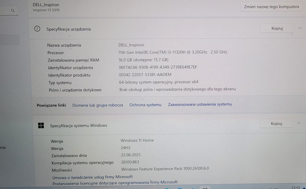 Zestaw laptop DELL Inspiron 13 5310 + akcesoria