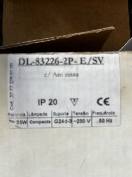 Projetor  de embutir 25W 175x175mm IP20