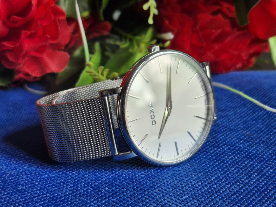 Męski zegarek Doxa 173.10 nowa bateria mesh