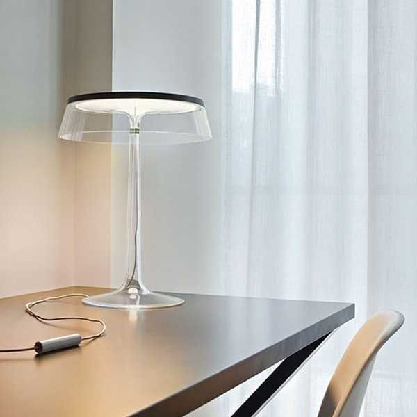 Candeeiro de mesa BON JOUR Cromado c/Transp. da Flos (Original e Novo)