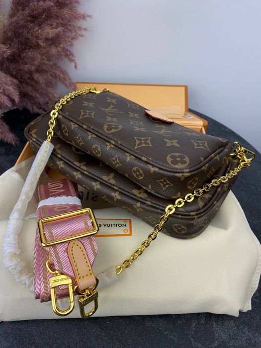 Torebka Louis Vuitton multi pochette pink pasek