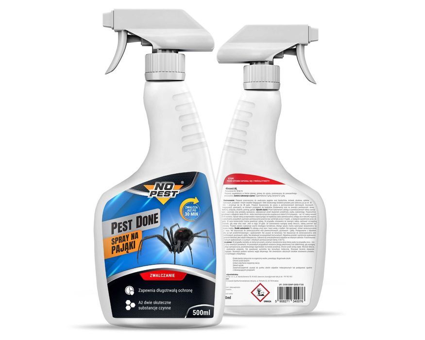 Preparat, środek, spray na pająki No Pest® Pest Done. Areozol 500ml