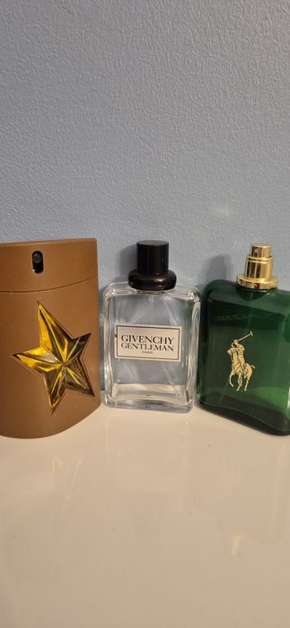 3 flakony meskie Mugler Ralph Givenchy