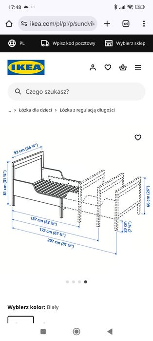 Łóżko Ikea Sundvik