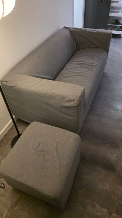 Sofá 3 Lugares IKEA Norsborg Cinzento + Puff / Apoio de Pés