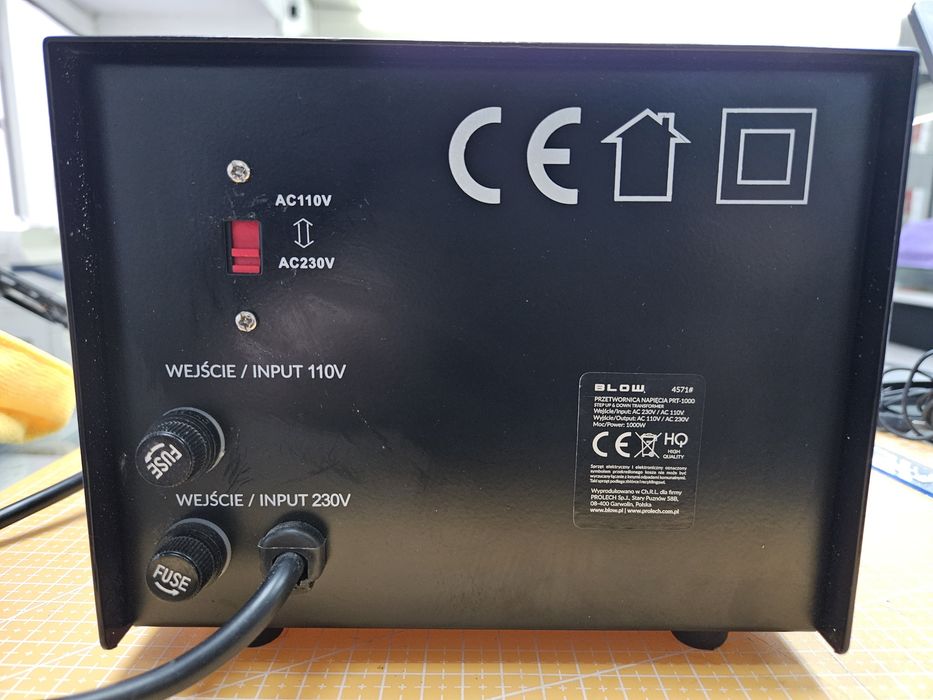 Blow PRT-1000 - Conversor 110VAC ↔ 230VAC // 230VAC ↔ 110VAC 1000W