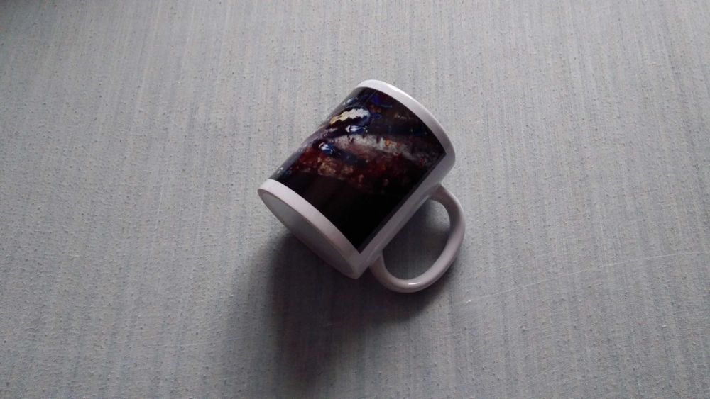 NOWY Kubek, Nadruk ptasznika Poe. Metallica, Duży Ceramiczny 330ml