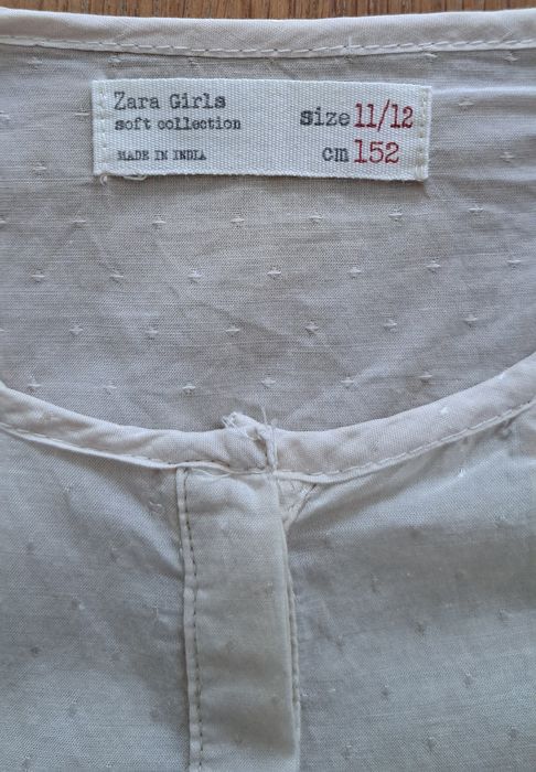 Zara elegancka bluzka z krótkim rękawem 146cm