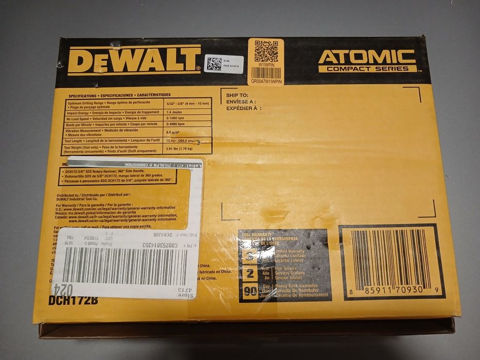 перфоратор Dewalt dch172