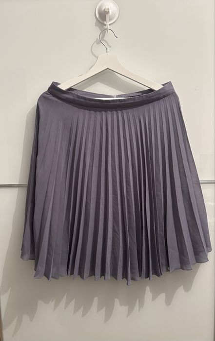 Spódnica midi Mohito 38 M plisy stalowa szara plisowana kolan wiosna