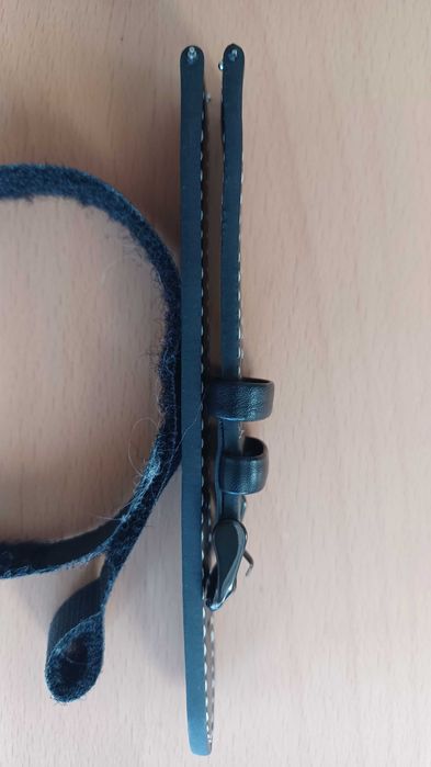 Bracelete nova 20mm preta com ponto branco  - NOVA