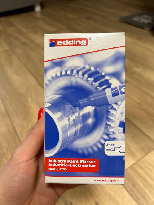 Промисловий лак-маркер Edding Industry Paint 8750 2-4 мм Білий