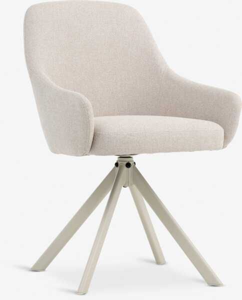 Krzesło obrotowe ROSTRUP tapicerowane beżowe