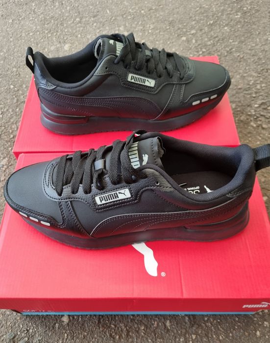 Кросівки чоловічі ПУМА (PUMA R78 SL) чорний шкіра