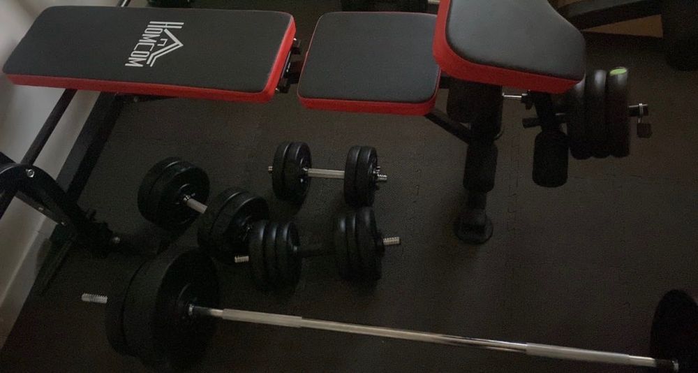 Máquina e Bolachas de treino com barras