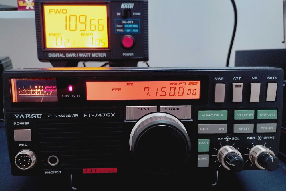 Yaesu FT-747GX, HF transceiver SSB, CW, AM, FM, 100WATT