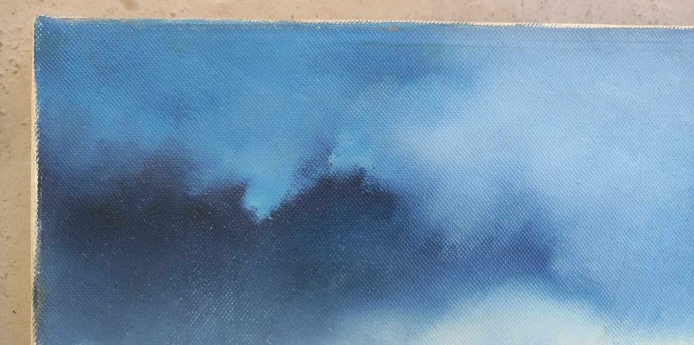 Pintura contemporânea Céu e Mar - Abstrato - Pintura acrílico - Quadro