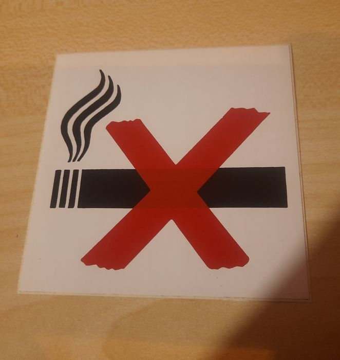 "Zakaz palenia" kolekcjonerska naklejka PRL