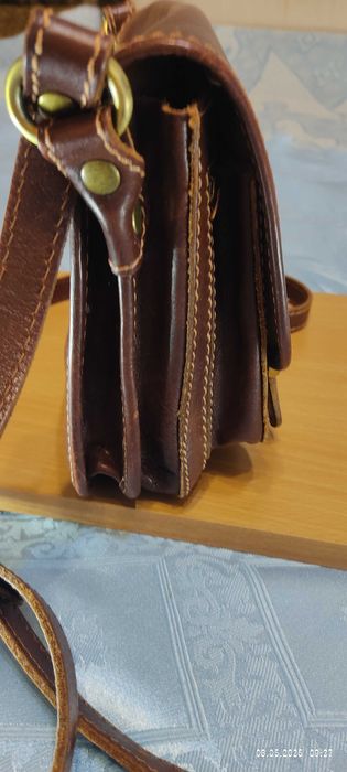 Сумка-барсетка натуральная кожа Florence italy