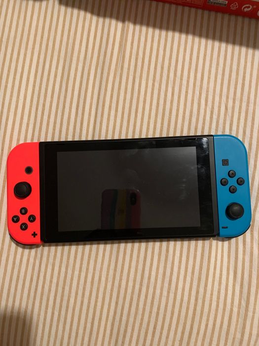 Nintendo switch + jogo sports + acessórios + raquetes