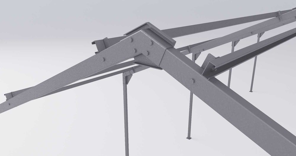 Konstrukcja stalowa 6.5x12x3 hala wiata garaż hangar magazyn