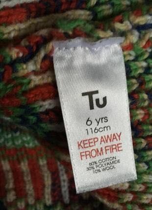 Свитер новогодний tu на 6 лет116 см