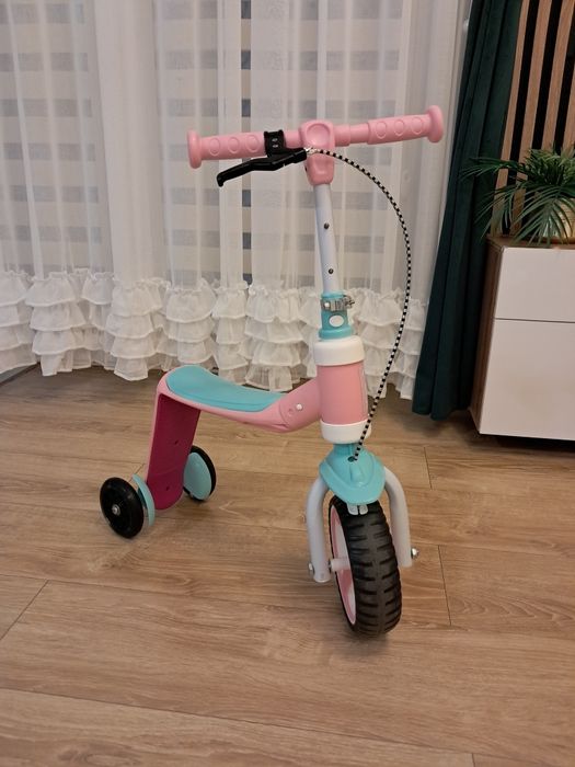 MoMi Elios 2w1 Hulajnoga Jeździk Różowy rowerek