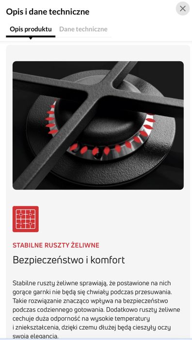 Kuchenka gazowa amica 523GES3 termobieg