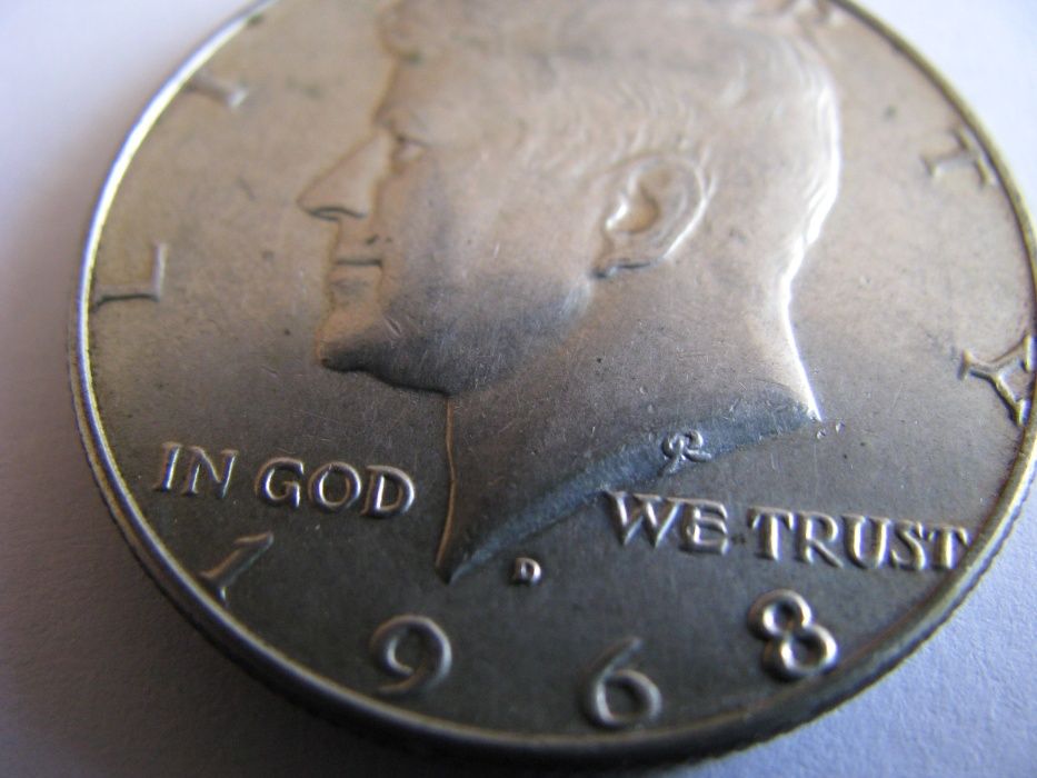USA 50 cent, Half Dollar Kennedy 1968 Srebro