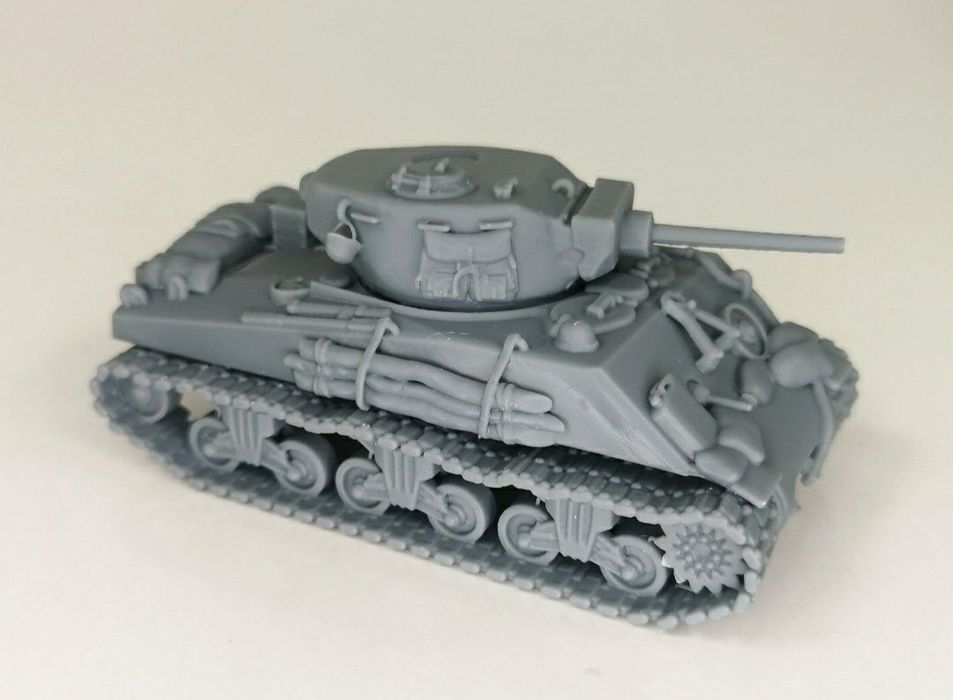 Czołg Sherman, Bolt Action, druk 3D.