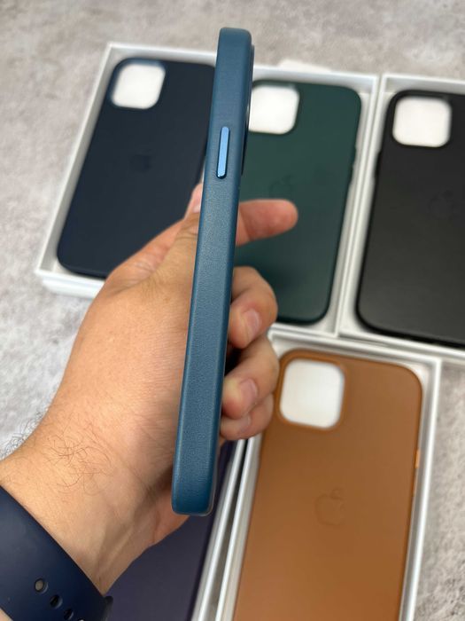 Чохол Leather Case MagSafe + Animation iPhone 12 12 Pro Max чехол