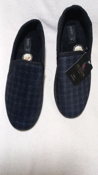 Теплі тапки Hudson 42-43 велюрові домашні капці мокасини чоловічі