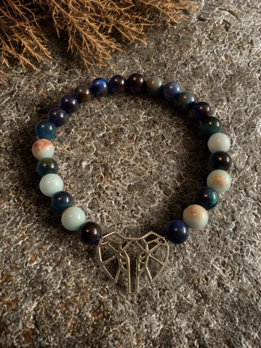 Bransoletka z kamieni naturalnych handmade ochrona i mądrość