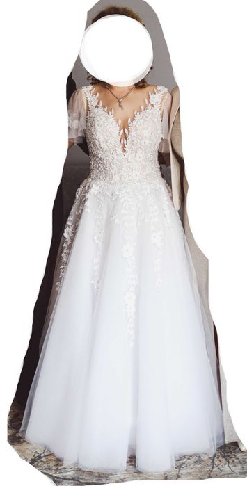 Suknia ślubna Prima Costa Diana 36/38 rękawki