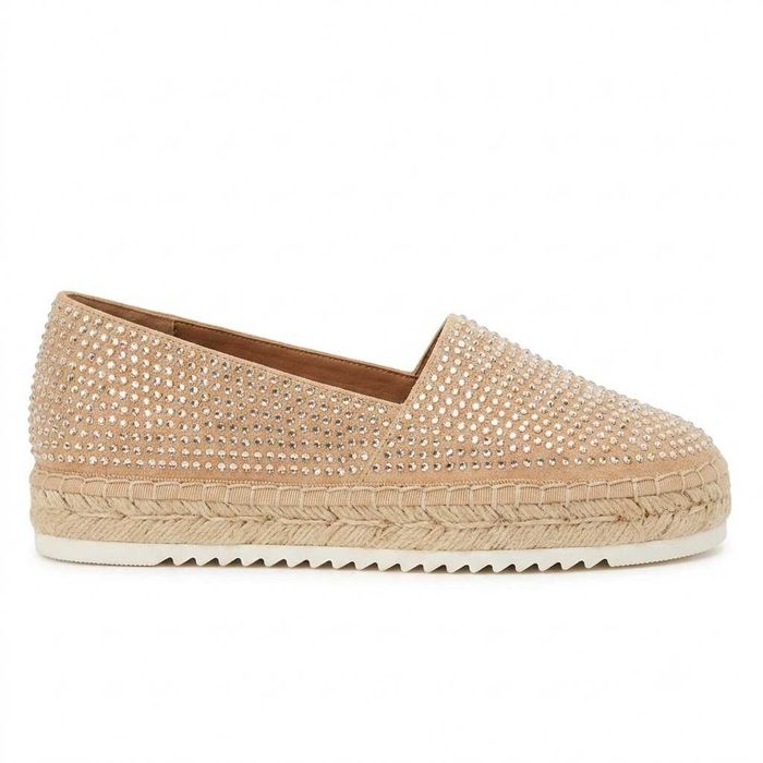 Luksusowe Skórzane Espadryle ALMA EN PEÑA V250276 Marrone z Cyrkoniami